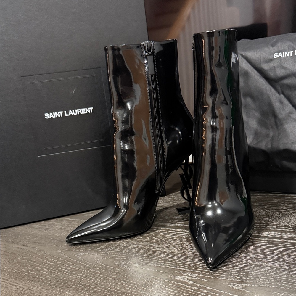 YSL Saint Laurent Opyum 110 Leather ankle boots - Picture 4 of 15